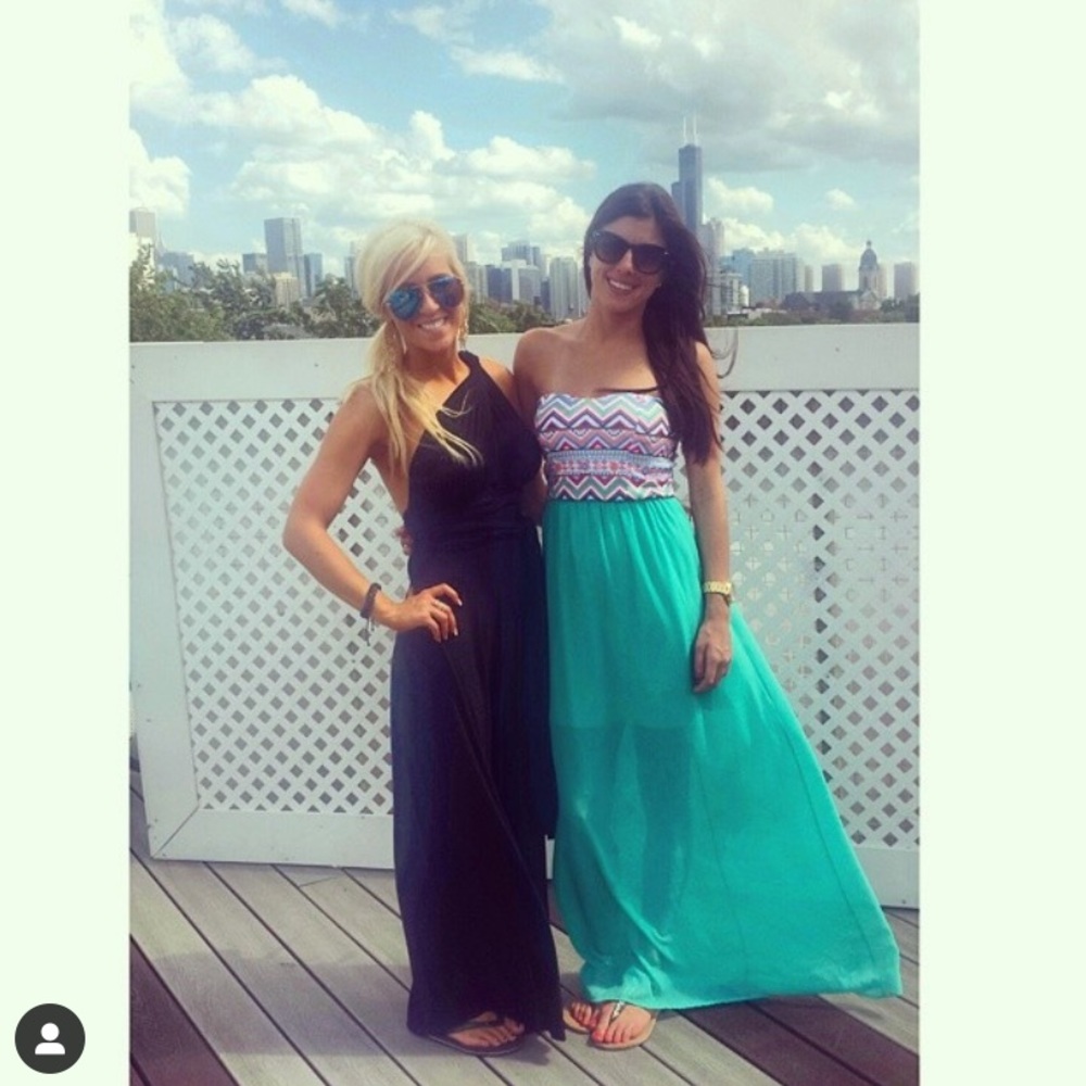 Teal maxi dress